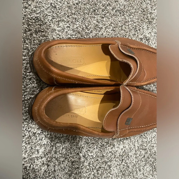 Coach men's caramel brown loafers, size 9.5 - Picture 13 of 16